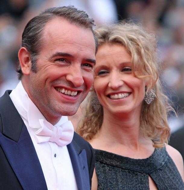 JEAN DUJARDIN (Best actor) with Alexandra Lamy.