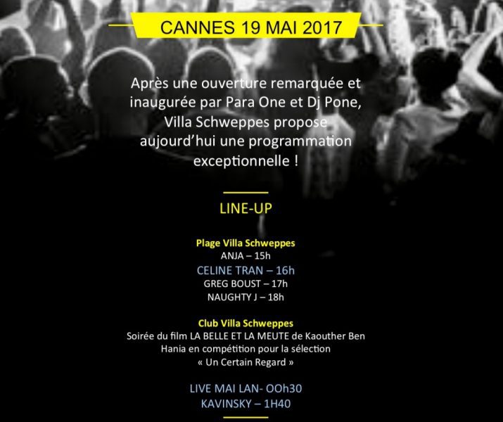 Villa Schweppes programme du 19 mai 2017