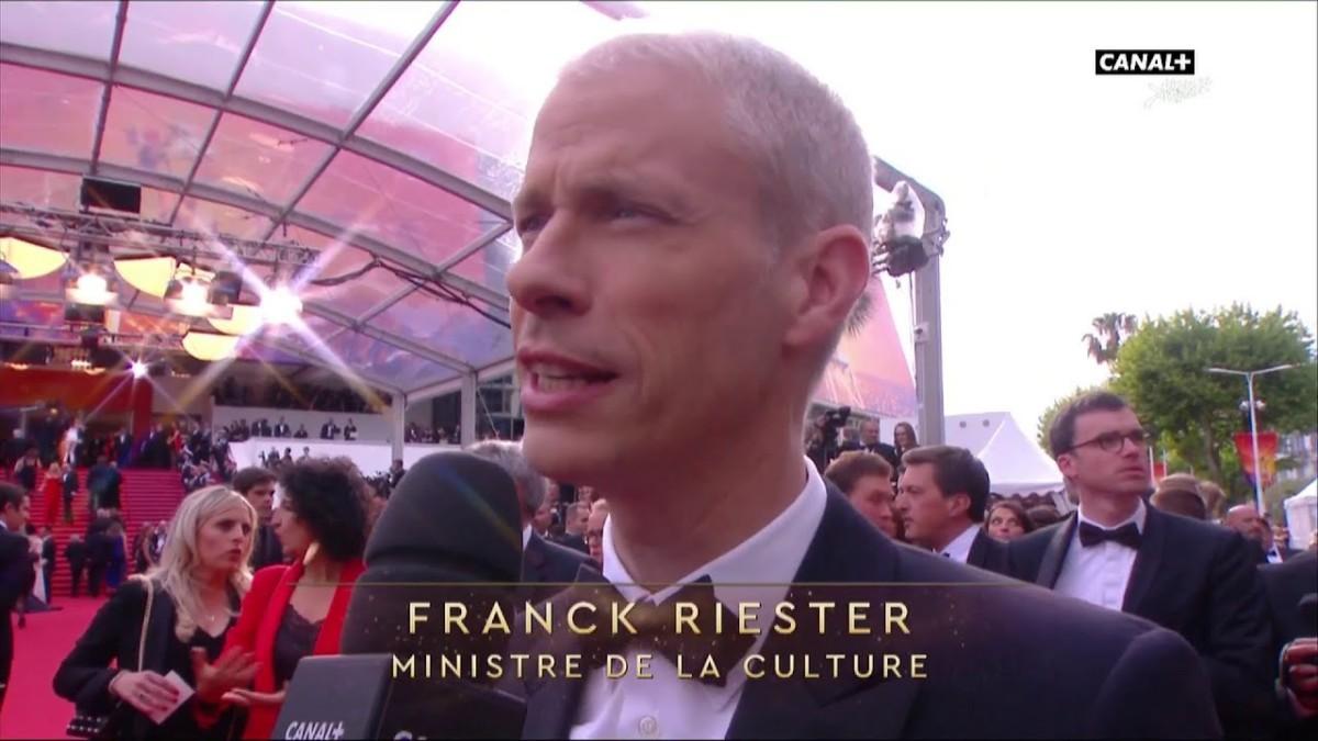 Le ministre de la culture F. Riester assiste à son 1er festival – Cérémonie d’ouverture Cannes 2019
