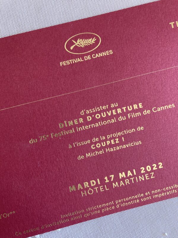 Diner d’ouverture in and out Cannes 2022