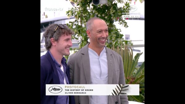 La petite mais talentueuse équipe du film « The History Of Sound » à Cannes 2025 !