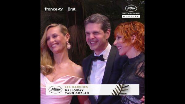 Image iconique de Yann Gozlan entouré de Mylène Farmer et Cécile de France sur le tapis rouge !