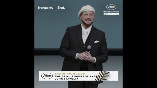 Cannes audience cheers for actor and director John Travolta!