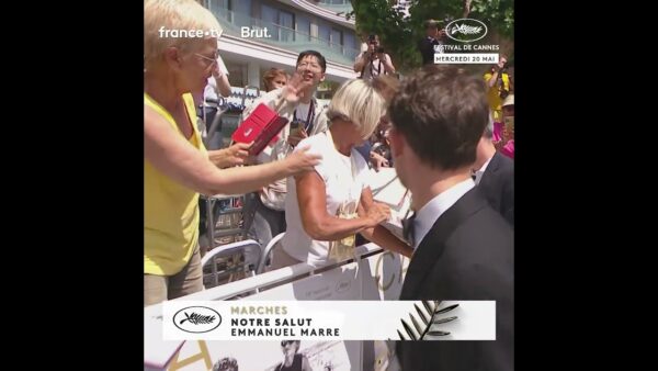 L’équipe du film NOTRE SALUT au contact des festivaliers avant la projection du film en compétition