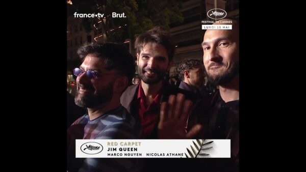 « FINALLY ! » L&rsquo;équipe de JIM QUEEN arrivent devant le tapis rouge cannois !